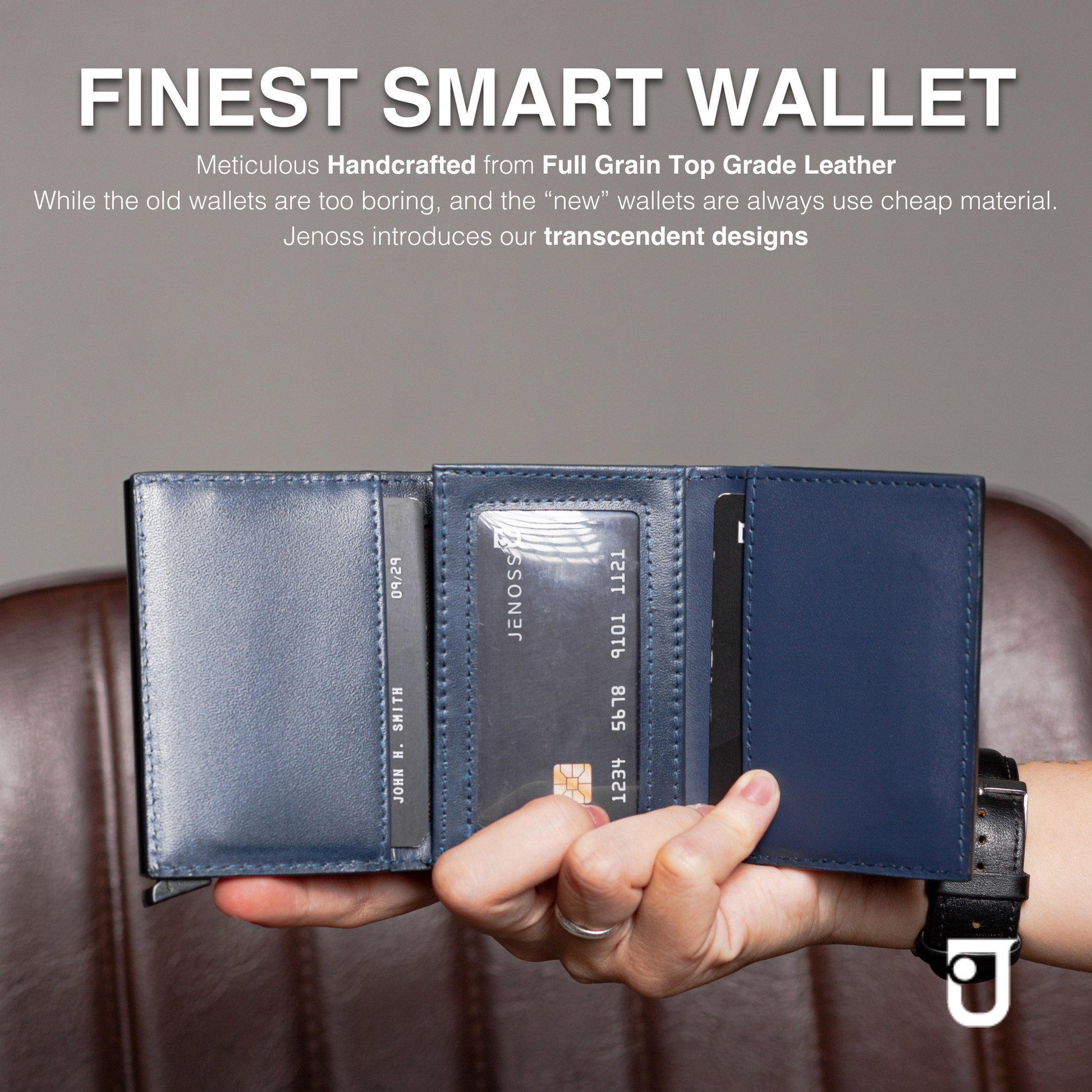 Dean Wallet - Full Grain Saffiano Leather, Tri-fold