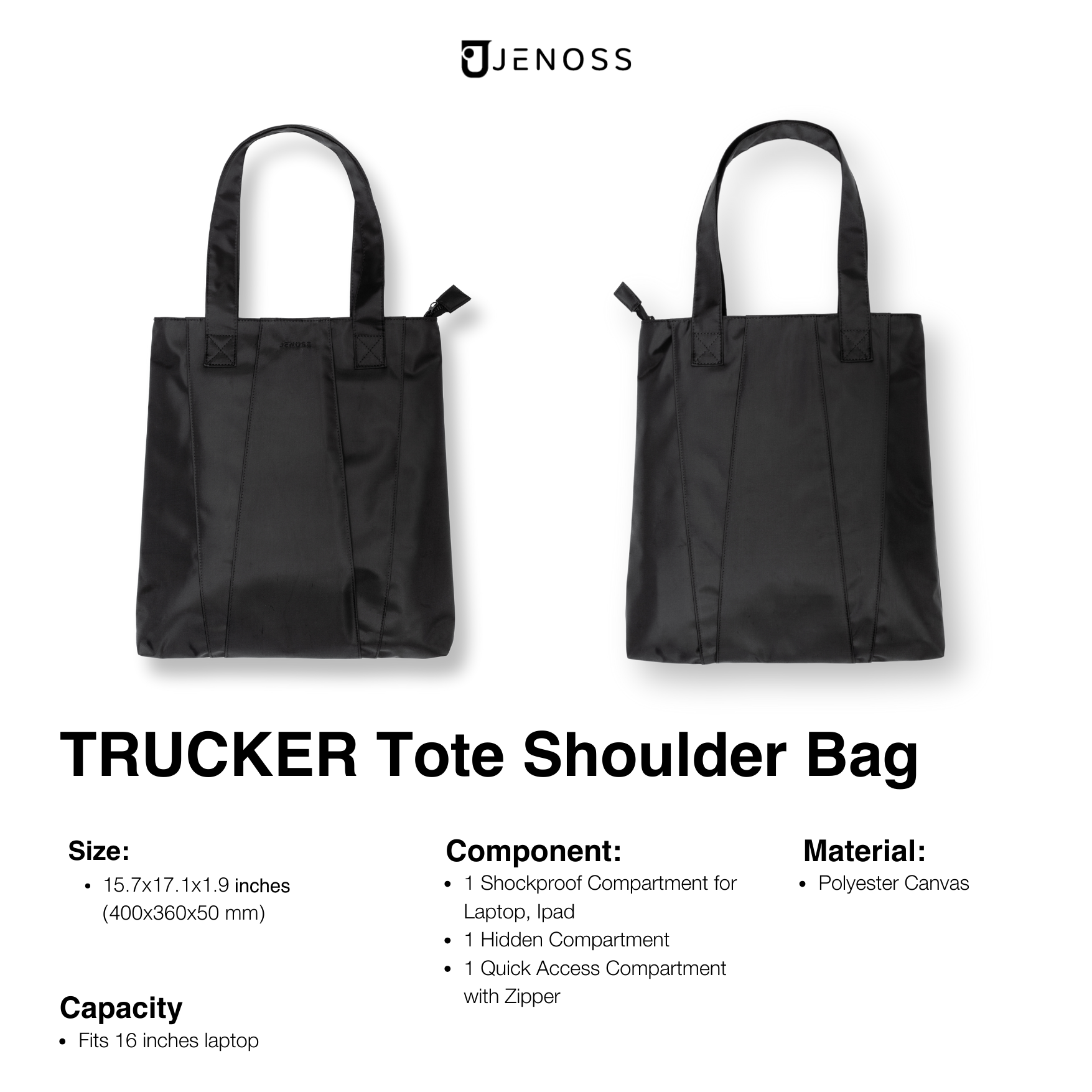 Trucker Tote Sleek Back