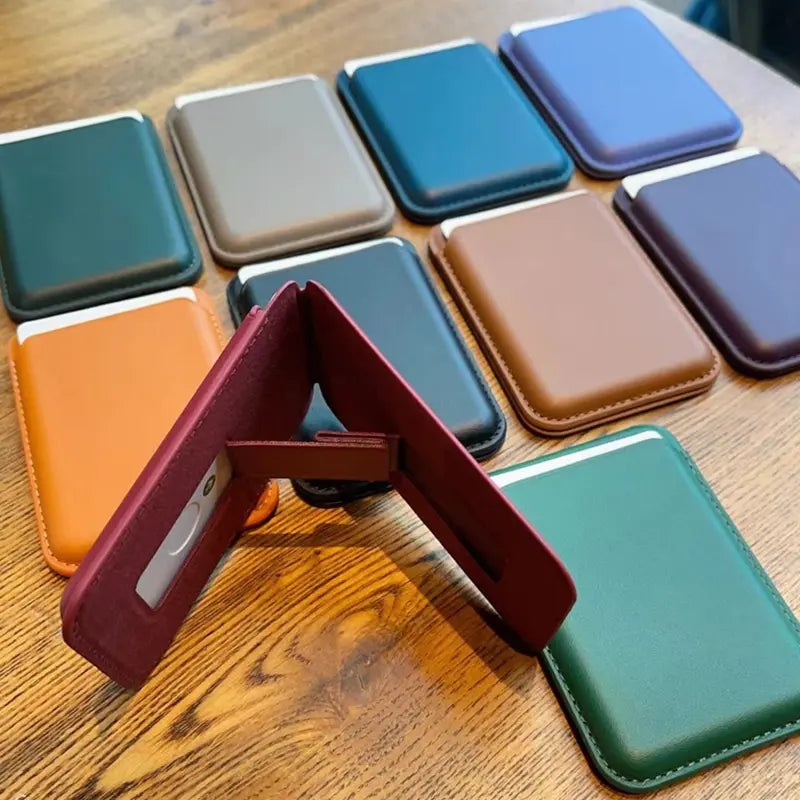 Foldable Magnetic Wallet Stand
