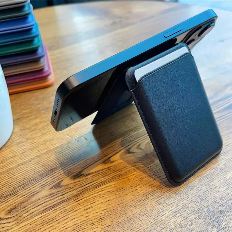 Foldable Magnetic Wallet Stand