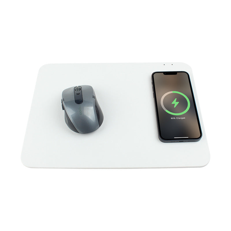 PU Leather Wireless Charging Mouse Pad