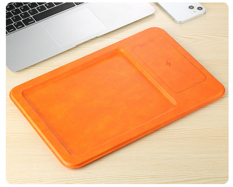 PU Leather Wireless Charging Mouse Pad