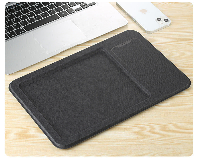 PU Leather Wireless Charging Mouse Pad