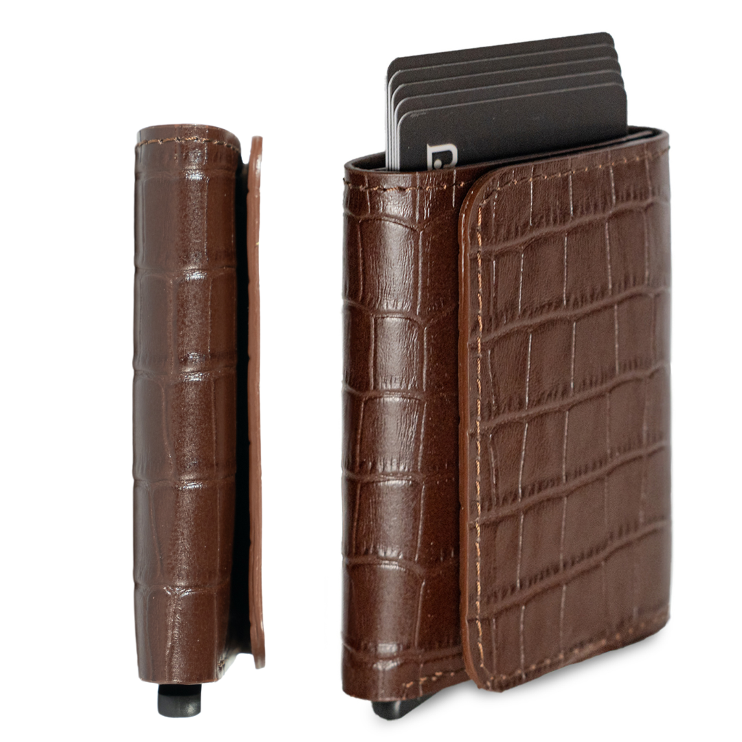 Manda - Full Grain Embossed Leather, Slim (Free Gift)