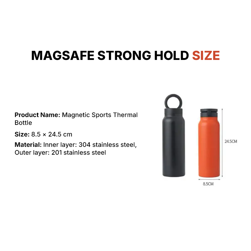 Water Bottle With Magnetic Phone Holder