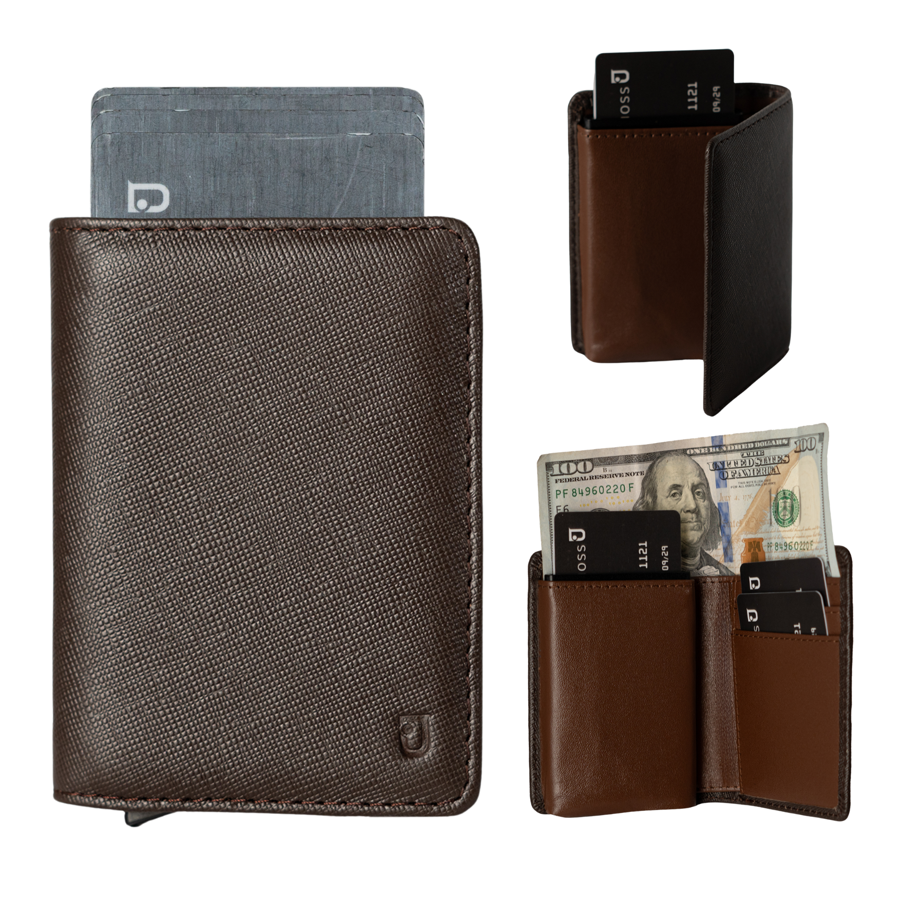 Vincenzo - Full Grain Saffiano Leather, Bifold Wallet