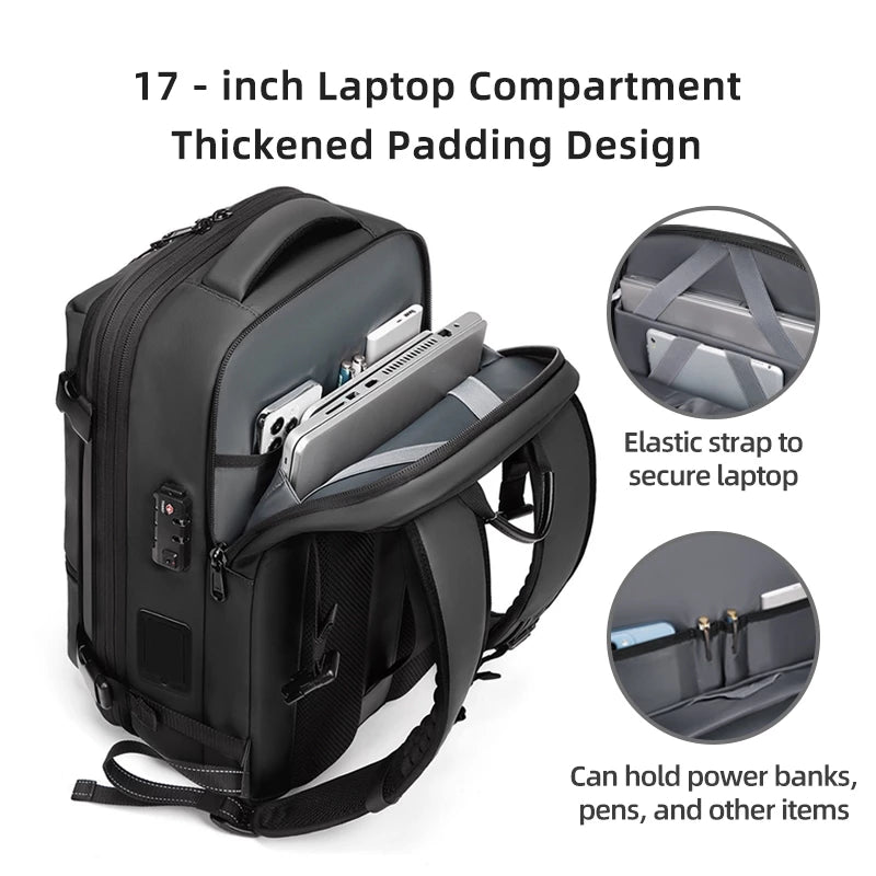 Expandable Vacuum Compression Travel Backpack