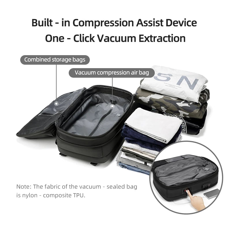 Expandable Vacuum Compression Travel Backpack