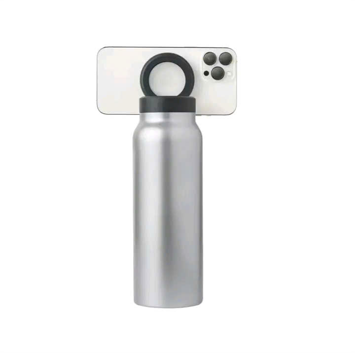 Water Bottle With Magnetic Phone Holder