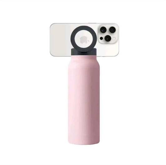 Water Bottle With Magnetic Phone Holder